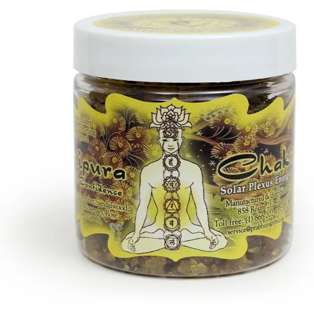 Prabhuji's Gifts Wierookhars 'Chakra', Manipura, 3e chakra, Prabhuji's Gifts, 68 gram