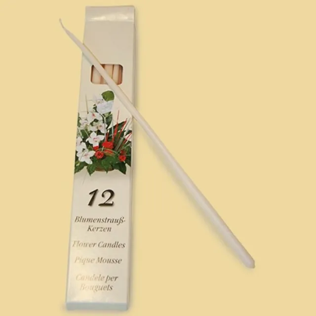 Sfeerpunt Bloemsteekkaarsen set 12 stuks ( 3 uur) wit