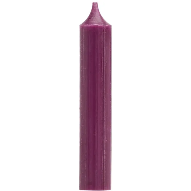 Branded by Dinerkaarsen - Doosje met 8 dinerkaarsen - 2,1 x 12 cm - Aubergine Peach