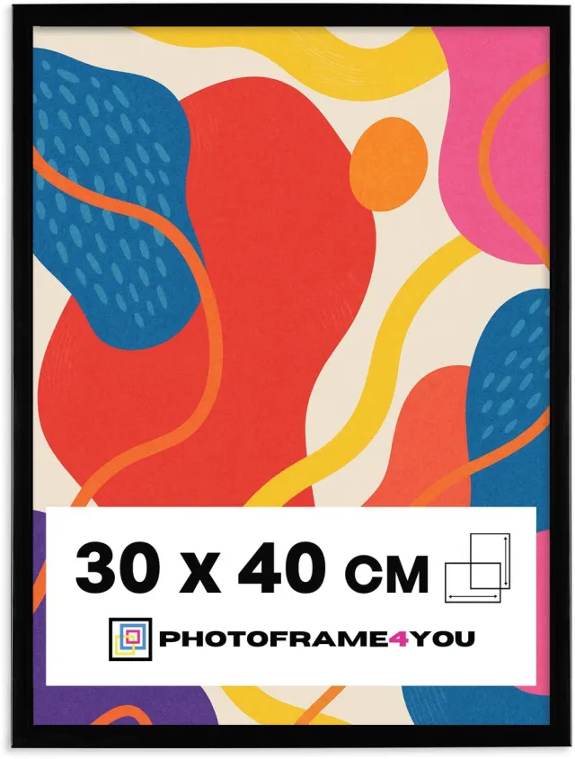 Photoframe4you Fotolijst 30x40 cm - Zwart Mat - Kunststof - Nancy