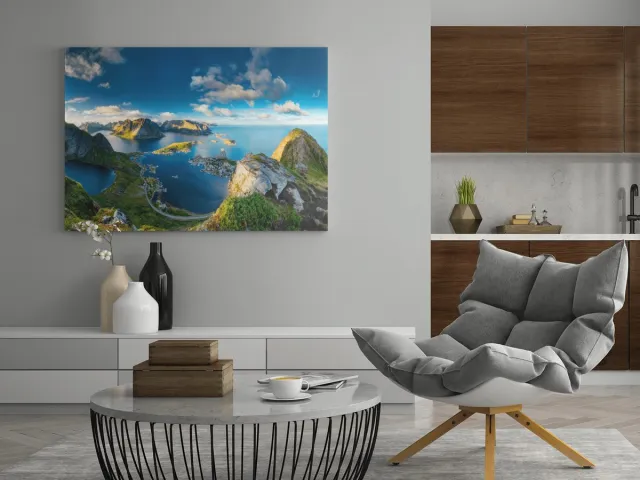 Trendex Global Canvas Schilderij - Landschap - Herfstbomen - 90x60x2 cm meerkleurig