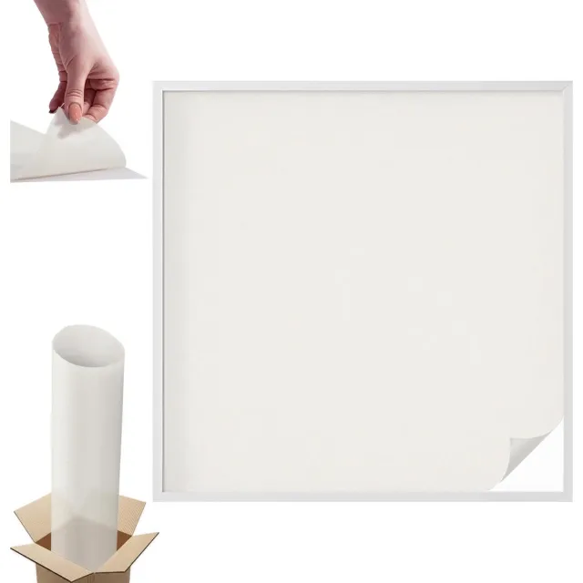 TULUP Raamfolie Anti inkijk - Delicaat grijsachtig wit Anti inkijk Raamfolie - 100x100 cm - Wit Raamfolie Tegen inkijk - Zelfklevende Anti inkijk Folie Glas in Lood - Voor de badkamer, slaapkamer, hal - Zonwerende Raamfolie Glas in Lood Wit - Delicaat grijsachtig wit