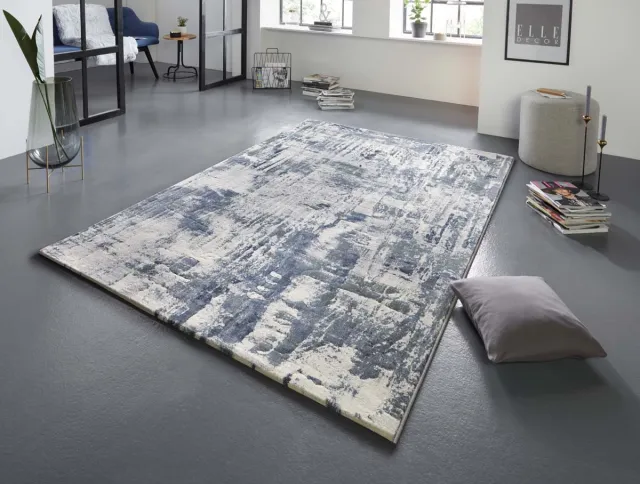 Elle Decoration Design vloerkleed - Vernon blauw/grijs 120x170