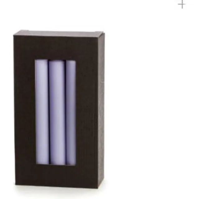 Rustik Lys Dinerkaarsen - 10 stuks - MistyLilac (Lila) - 2,2 x 19 cm - Rustik Lys Misty Lilac
