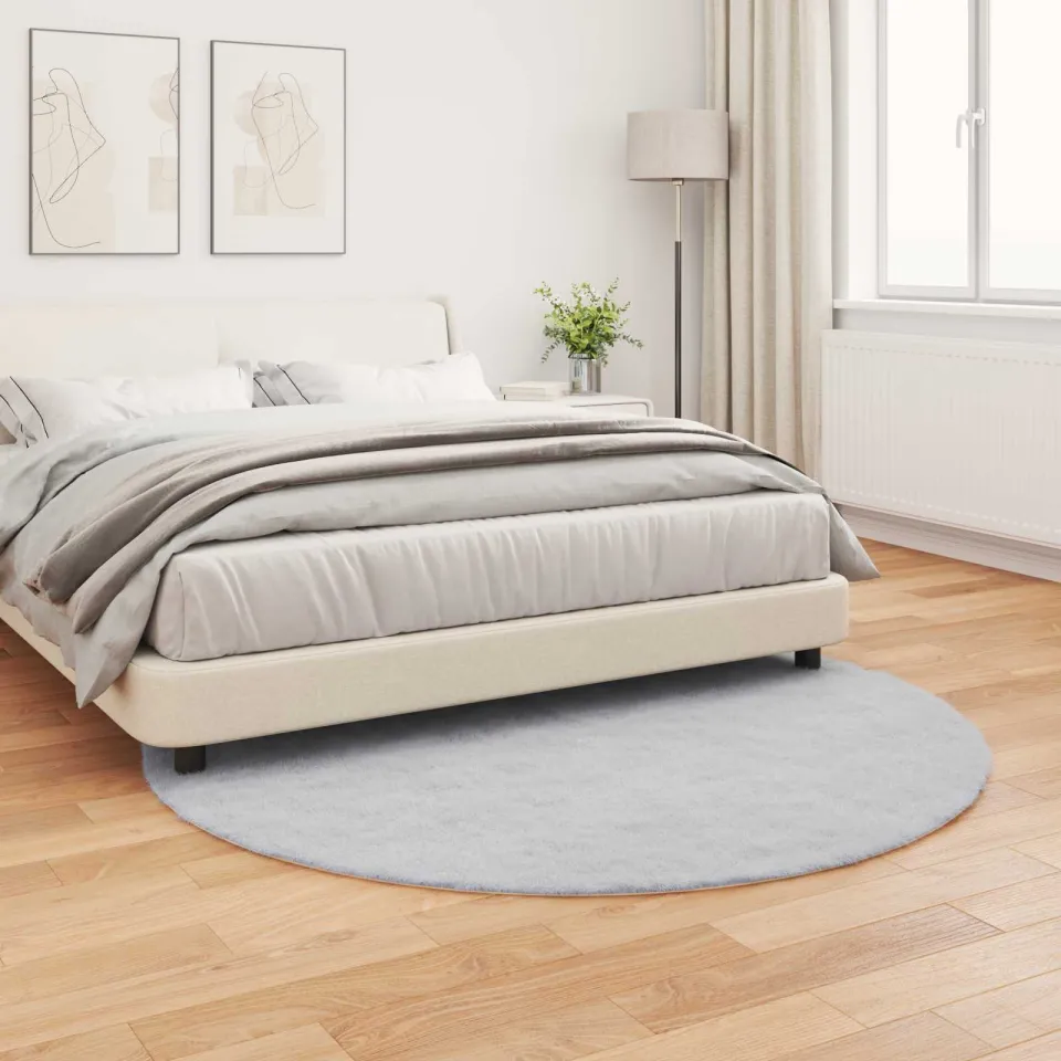 vidaXL Antislip vloerkleed van imitatie konijnenbont OLITE Grijs, foto 3
