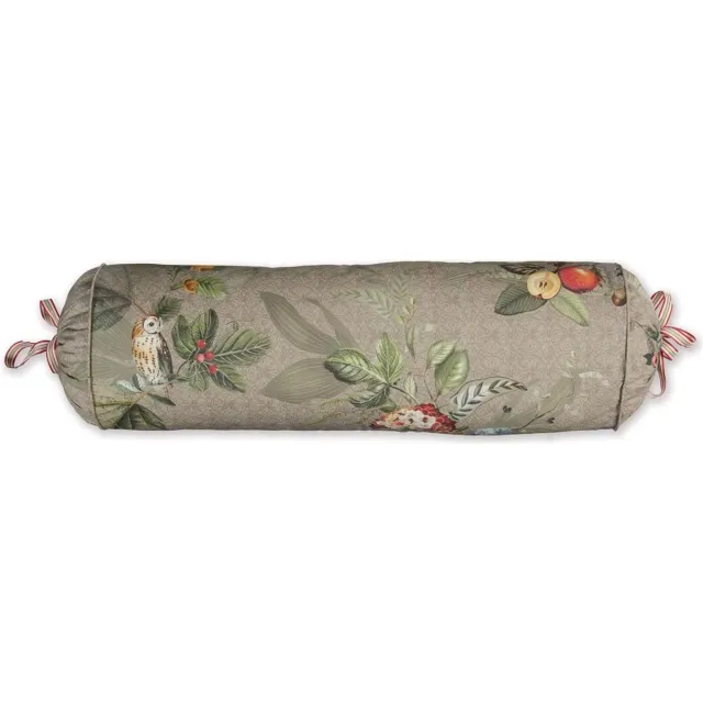 Pip Studio Fall In Leaf Roll Sierkussen Khaki 1x 22 x 70 cm Multi
