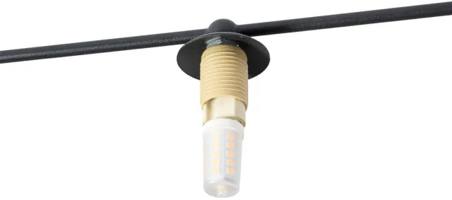 Lindby plafondlamp - 5lichts - IJzer, glas, pvc - H: 15 cm - G9 - zwart, wit