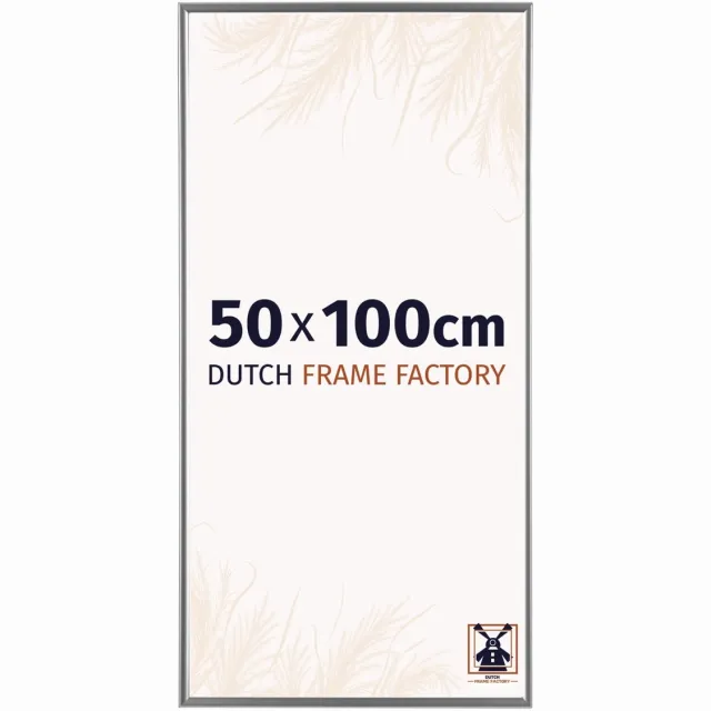 Dutch Frame Factory Fotolijst 50x100 cm - Kunststof - Zilver Hoogglans - Easy