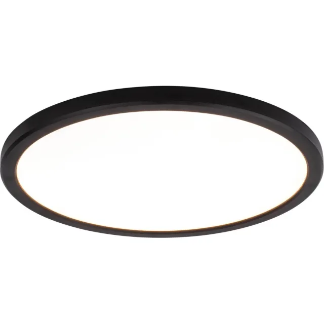 LEDVION LED Plafonddlamp Zwart (Ø29cm - 18W - 2700K - 1620L) IP44 - Geïntegreerd LED