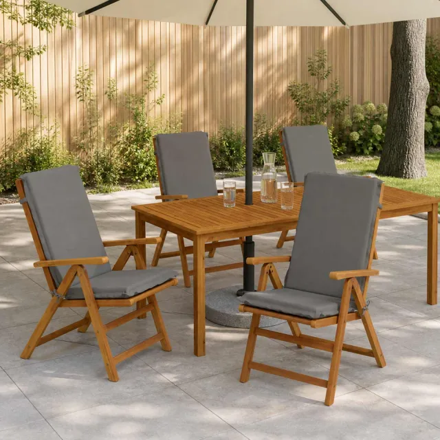 vidaXL Kussen voor stoel met hoge rug GEMERT 6 st 100% Polyester Grijs
