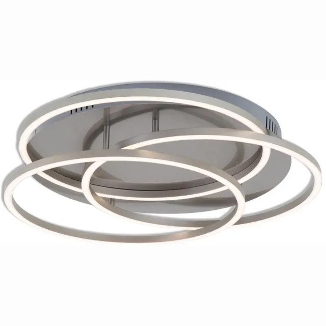 B.K.Licht BRILONER - Frame Plafondlamp - dimbaar - warm wit licht - 52.5cm zilver