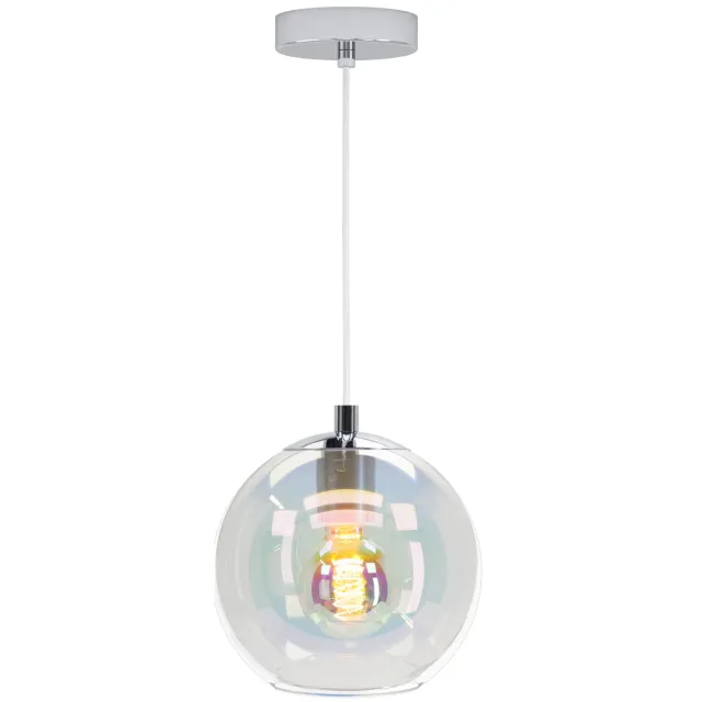 EGLO Ariscani 2 Hanglamp - E27 - Ø 20 cm - gekleurd glas - Chroom Chroom;Gekleurd;