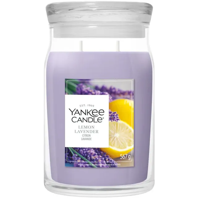 Yankee Candle Lemon Lavender Large Jar - tot 80 branduren Paars