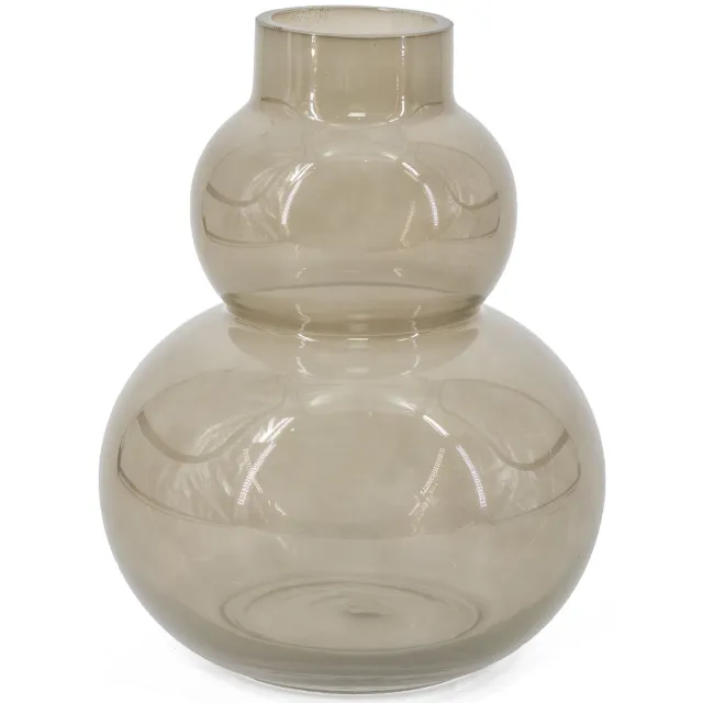 homebound by ky Glazen vaas grijs | glazen vaas | 20x20x25cm | stijlvolle vaas