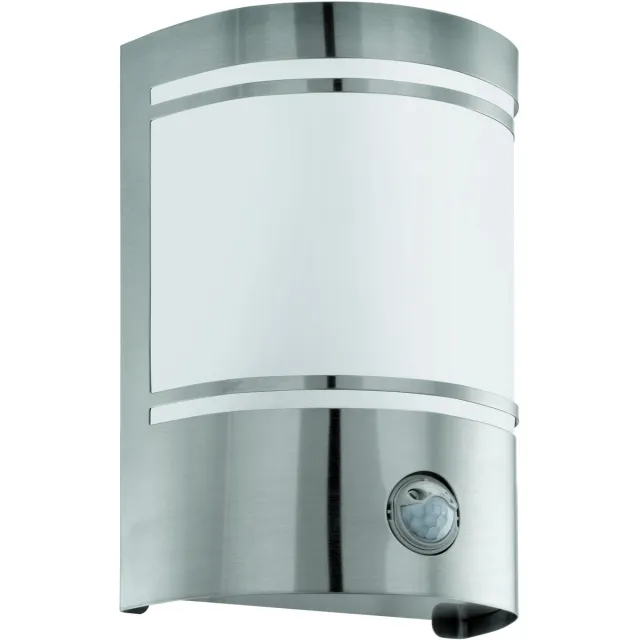 Eglo Cerno 1 Wandlamp voor buiten - IP44 - Met sensor - Staal/gesatineerd roestvast staal