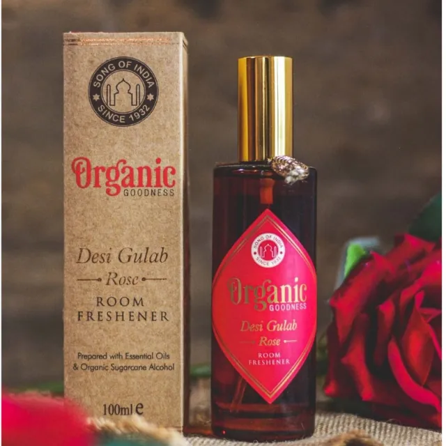 COPPER SPECIALIST Song of India - Roomspray Desi Gulab Rose (in amberkleurig glas, 100 ml) Song of India