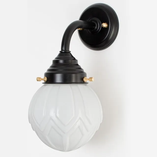 Coloured by Art Buitenlamp - Wandlamp Victory Curve Zwart - Art Deco Trade