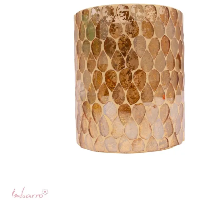 Imbarro Home & Fashion Imbarro - Windlicht - Seta - Handgemaakt - Mozaïek - Brons