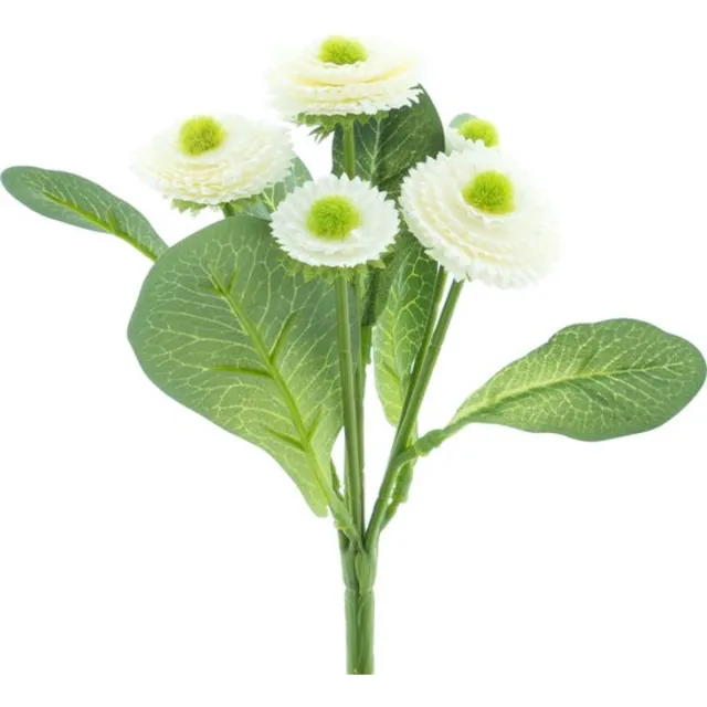Nova Nature Bellis bush x6 cream 20 cm kunstbloem onbekend
