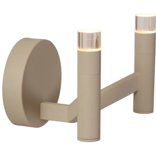 Lucide dimbare wandlamp WELLINGTON G9 - taupe