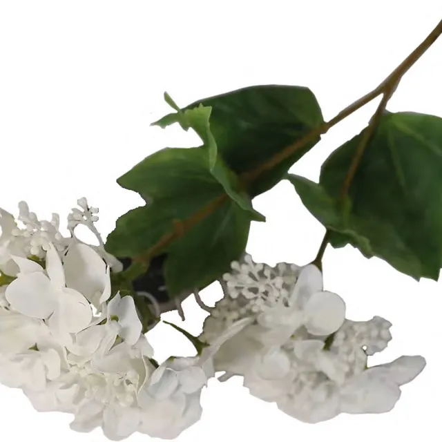 Globalgiftshop Steelbloem - kunstbloem hortensia klein bloemig 48 cm wit