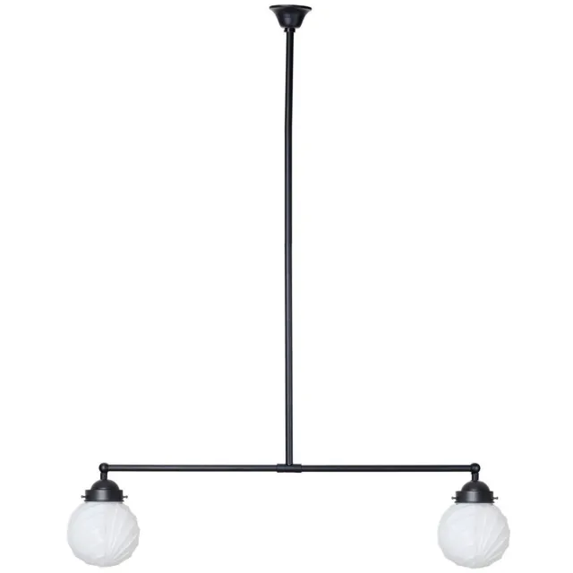 Coloured by Art Moonlight T-lamp 2 lichts Swingbulb - Art Deco Trade Zwart