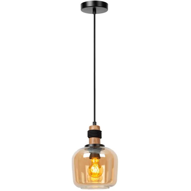 Lucide ILONA - Hanglamp - Ø18 cm - 1xE27 - Amber