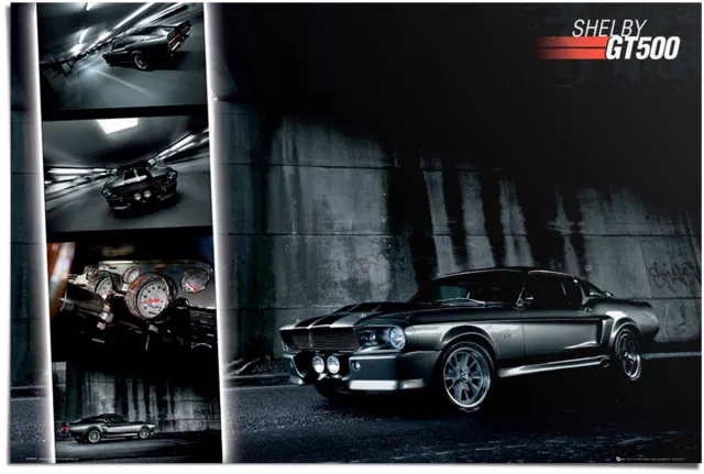 Reinders Poster Easton mustang gt500 - 61 x 91,5 - Papier - REINDERS zwart