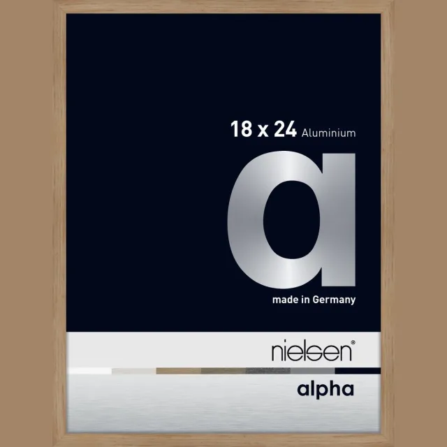 Nielsen Alpha Aluminium Fotolijst Oak 18x24cm Lichteiken