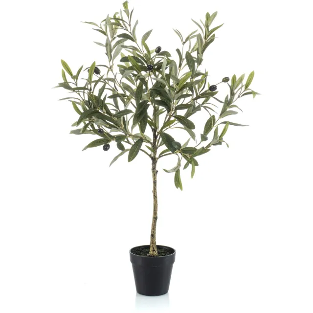 Fleurdirect Kunstplant Olive - Realistisch & Onderhoudsvrij - Groene Decoratie