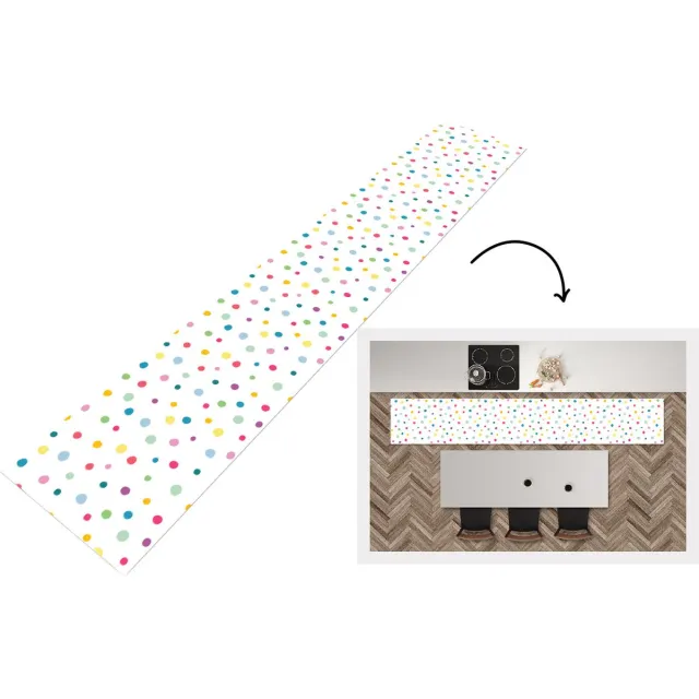 KitchenYeah Keukenloper - Keukenmat - Confetti - Stippen - Patroon - Keuken vloerkleed Multicolor