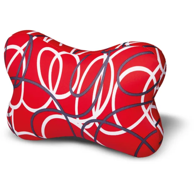 House of Healthbrands Kuschelmaxx kussen - Sierkussen gevlinderd 22 x 33 cm - rood gelijnd-design - Stevig en zacht - Mooie print - Gevuld met microgranulaat - Vormvast & Wasbaar - Ideaal voor op de bank, bed, auto of op reis - Inclusief Wasnet