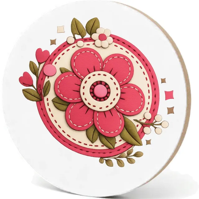 Mr Cadeautjes MDF fotolijst - design Een vrolijke complimentenbadge met retro bloemenkader en cen | cadeau Wit