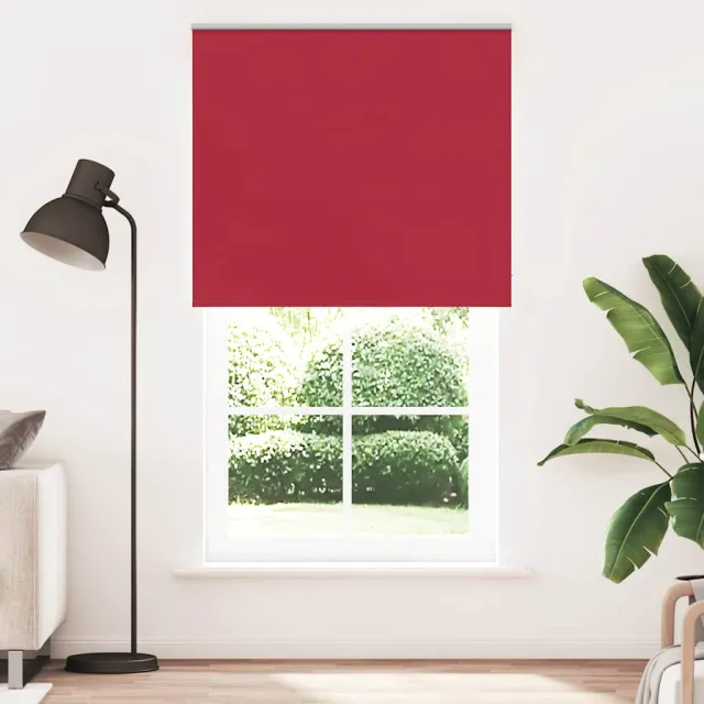 vidaXL Rolgordijn verduisterend 135x230 cm stofbreedte 131,6 cm Rood