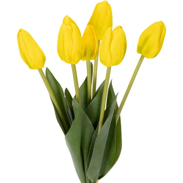 Viana Kunstmatige tulpen voor een realistische lentedecoratie in de woonkame Geel
