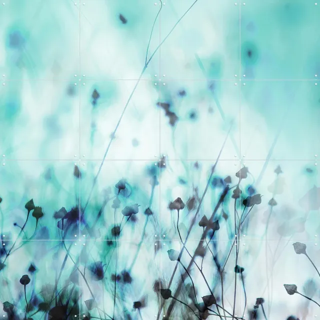 IXXI Blue, Mareike Böhmer - 80 x 80 cm - Grote wanddecoratie en posters - Abstract, Kleurrijk, Fotografie, Digitale Kunst, Woonkamer, Slaapkamer Blauw