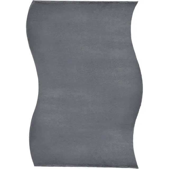 Beliani TANGRA - Vloerkleed - Donkergrijs - 160 x 230 cm - Kunstbont