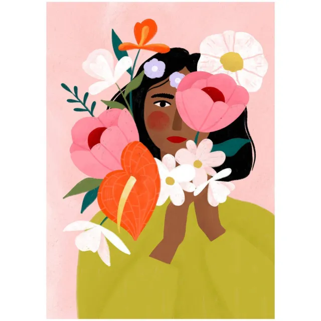 Poster & Frame Poster - Bea Muller - Hiding behind flowers - 30 x 40