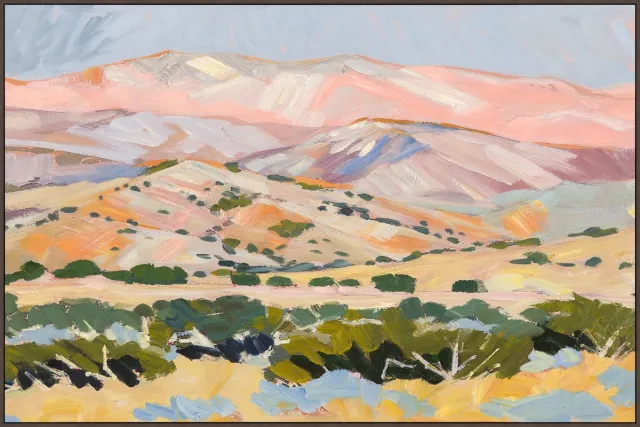 homebound by ky Schilderij met frame mountains Meerkleurig