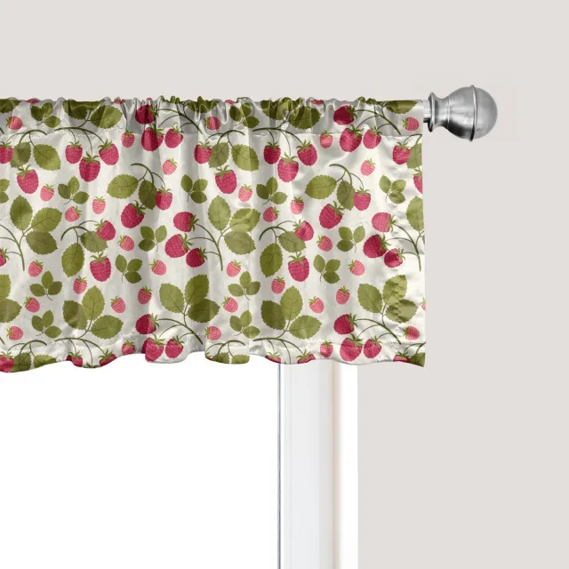 ABAKUHAUS Berry Raamvalletje, Gordijnvalletje voor keuken en slaapkamer met tunnelzoom, 137 cm x 30 cm, Roze Hert roze hertenkalf