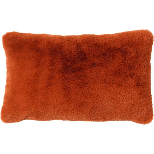 Dutch Decor ZAYA - kussenhoes 30x50 cm - bontlook - Potters Clay - oranje - met rits - zonder binnenkussen Terracotta