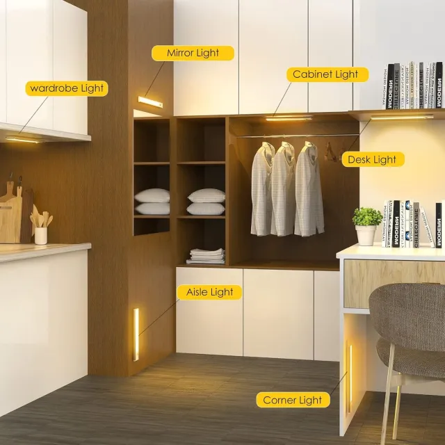 Vellaro Onderbouwlamp - Aluminium - LED met Bewegingssensor - Traploos Dimbaar - Voor Gang en Wijnkast wit