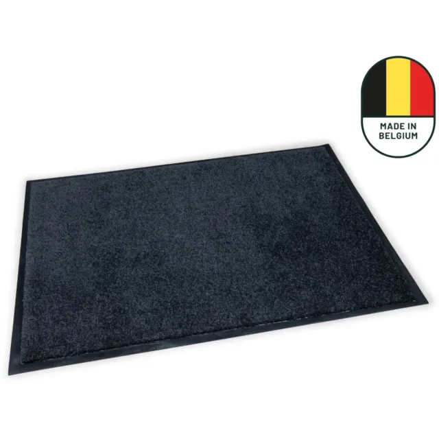 Studio M Deurmat - Deurmat Binnen - Droogloopmat - 60x80 cm - Classic Pro - Zwart - Schoonloopmat - Antislip Deurmat - Extra Sterk - Gemaakt in België
