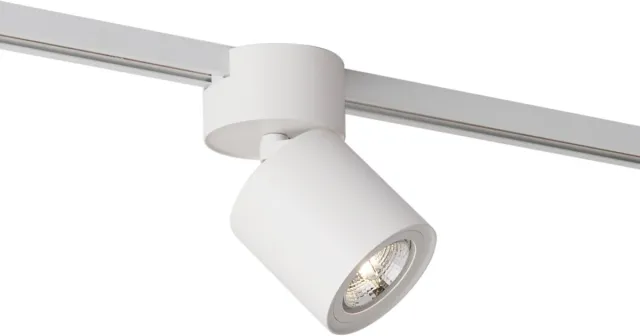 QAZQA roto - Moderne Spot railsysteem verlichting, railverlichting geschikt voor led - 1 lichts - Ø 9.6 cm - Wit - Woonkamer | Slaapkamer | Keuken Wit - 1 lichts