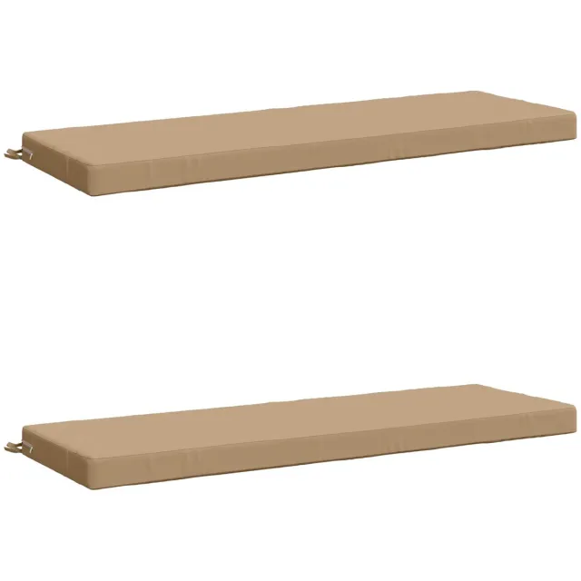 vidaXL Bankkussens - SOEST - 2 - st - 100% - Polyester - Zand - 140 - x - 50 - x - 8 - cm