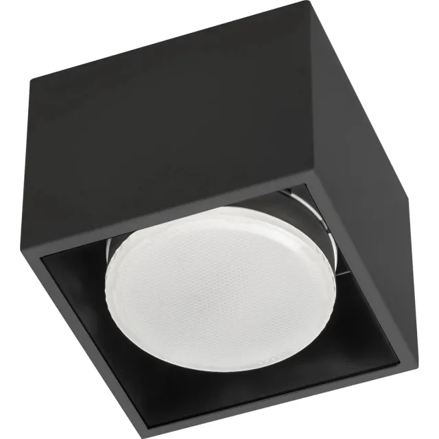 LED's light by Shada Cube Plafonniere met 1 lichtpunt - Draaibaar licht - Staal - 10 x 8 cm - GX53 - Zwart - Plafonnieres - Plafoniere slaapkamer - Plafondlamp - Plafondlampen - Badkamerlamp - Plafond lamp