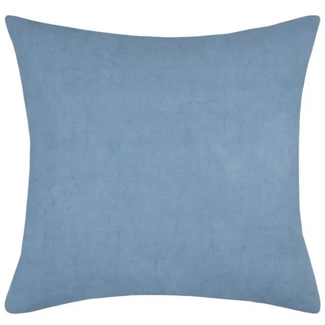 Stof Decoratieve kussenhoes, van katoen, LORIS, 40 x 40 cm - blauw