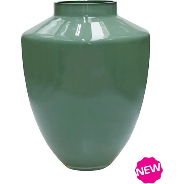 Vase The World Vaas Tugela | Medium | Pastel Green - Pastel Groen | Mond geblazen glas | Ø28 x H36 cm