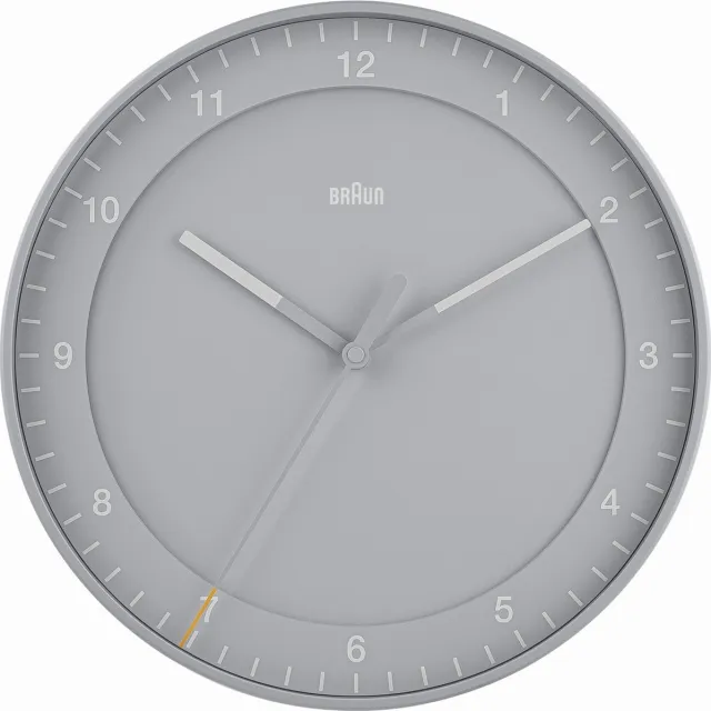 Braun BC17G - Wandklok - Analoog - Kunststof - Grijs