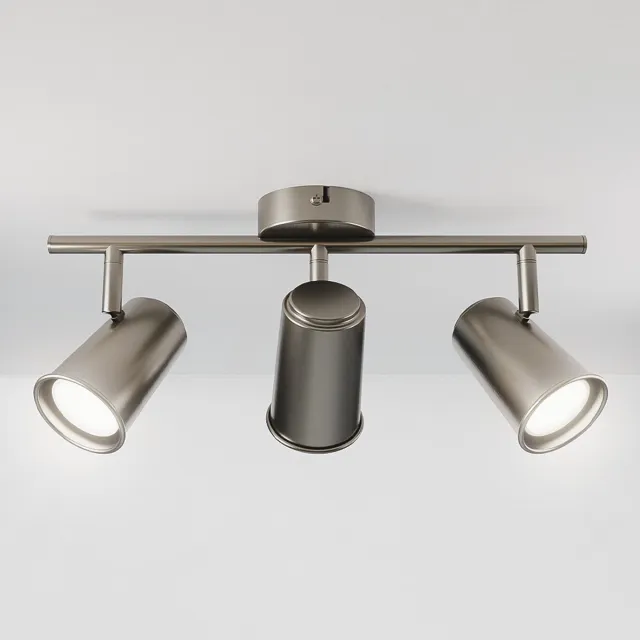 HOFTRONIC Riga LED Plafondspot 3 Lichts GU10 6000K Daglicht wit - RVS - Spotje - Opbouwspot L474mm - Modern - Plafondlamp Woonkamer, Slaapkamer, Gang, Keuken